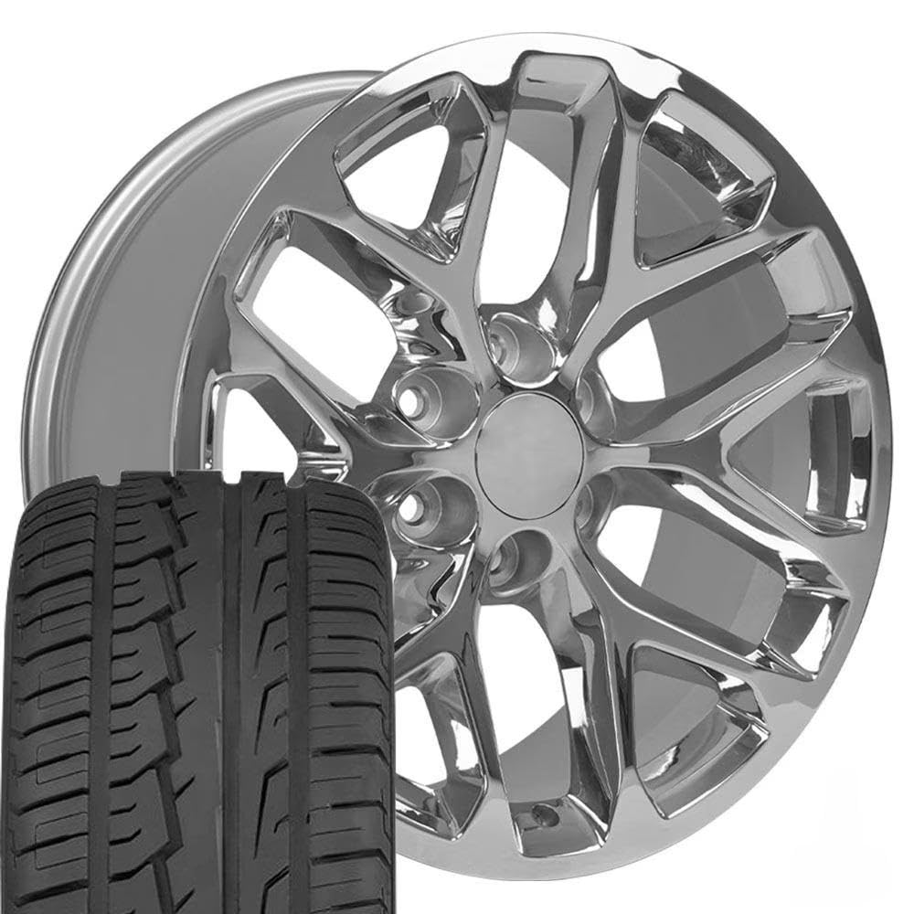 OE Wheels CV98B 22x9 Set(4) Black 6x139.7 & Sailun Tires