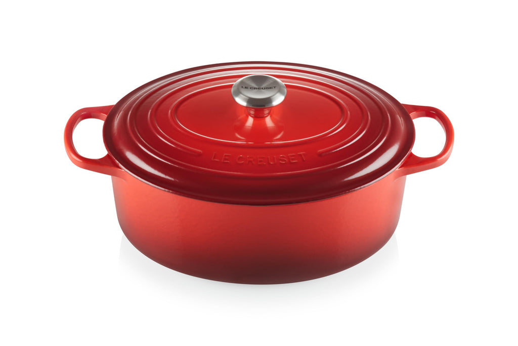 Le Creuset Enameled Cast Iron Signature Oval Dutch Oven, 8 qt., Cerise