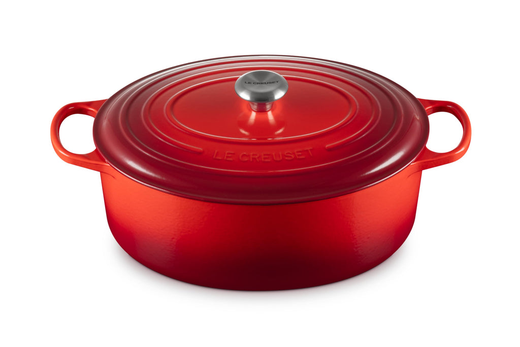 Le Creuset Enameled Cast Iron Signature Oval Dutch Oven, 8 qt., Cerise
