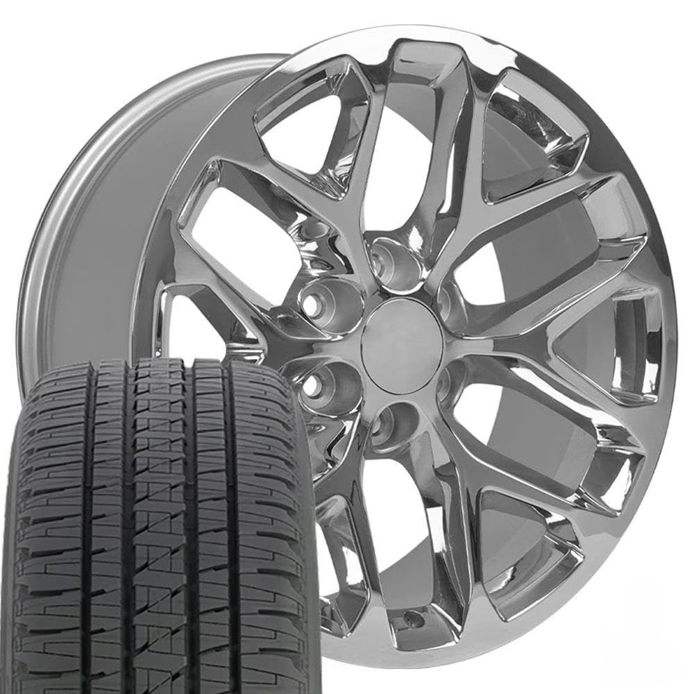 OE Wheels CV98B 22x9 Set(4) Black 6x139.7 & Sailun Tires
