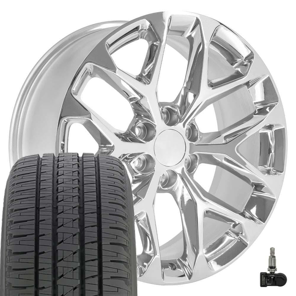 OE Wheels CV98B 22x9 Set(4) Black 6x139.7 & Sailun Tires