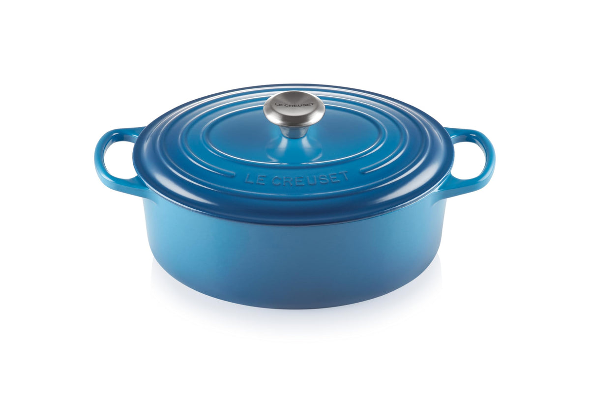 Le Creuset Enameled Cast Iron Signature Oval Dutch Oven, 8 qt., Cerise