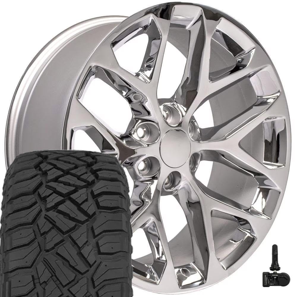 OE Wheels CV98B 22x9 Set(4) Black 6x139.7 & Sailun Tires