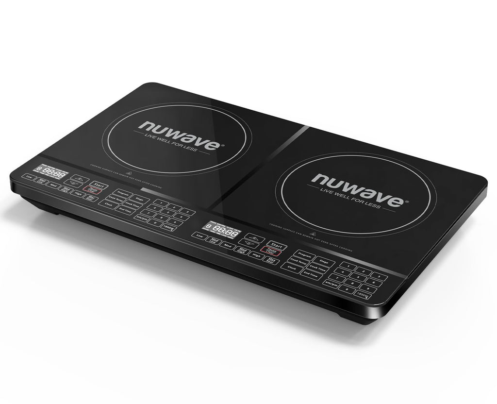 Nuwave PIC Double, Portable, Powerful 1800W with 2 Large 8 Heating Coils, Independent Controls, 94 Temp Settings from 100F to 575F in 5F