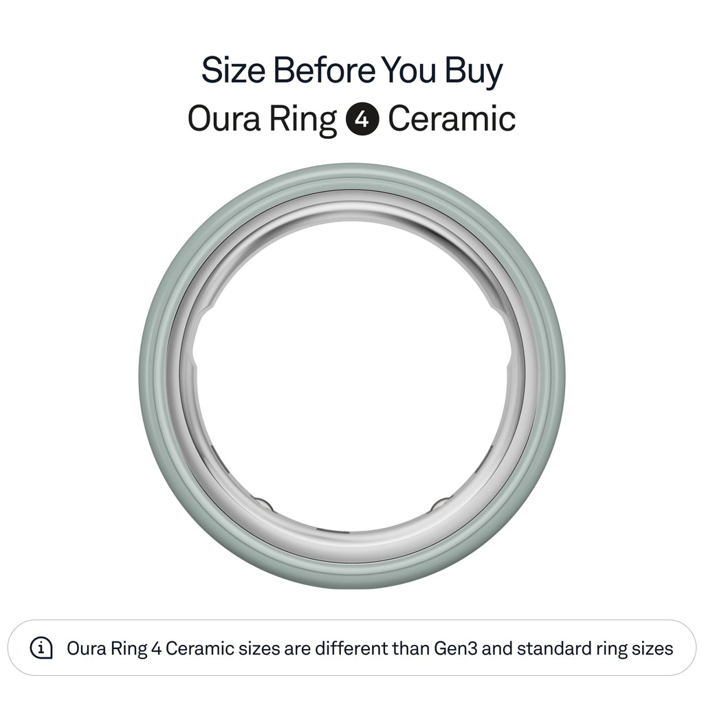 Oura Ring 4 Ceramic - Tide - Size 8 - Size Before You Buy