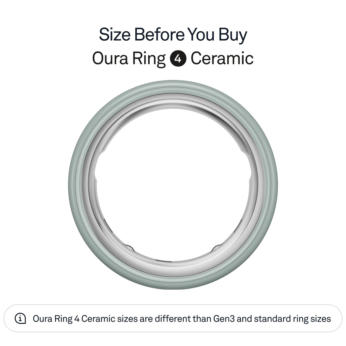 Oura Ring 4 Ceramic - Tide - Size 8 - Size Before You Buy