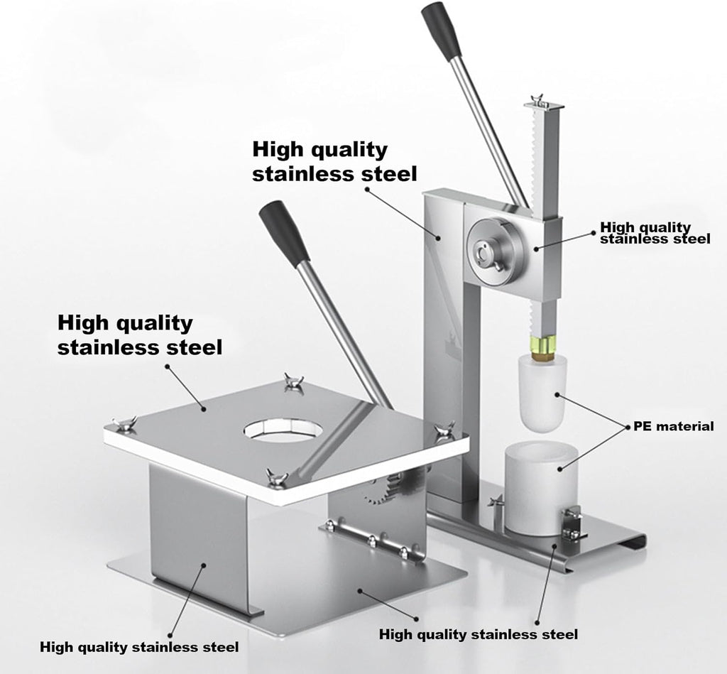 bao zi Maker Machine - Stuffed Bun Making Machine Semi Automatic, 3 mold sizes, 500/h, Easy to Clean, Stainless Steel bao zi Making Mold for Home and