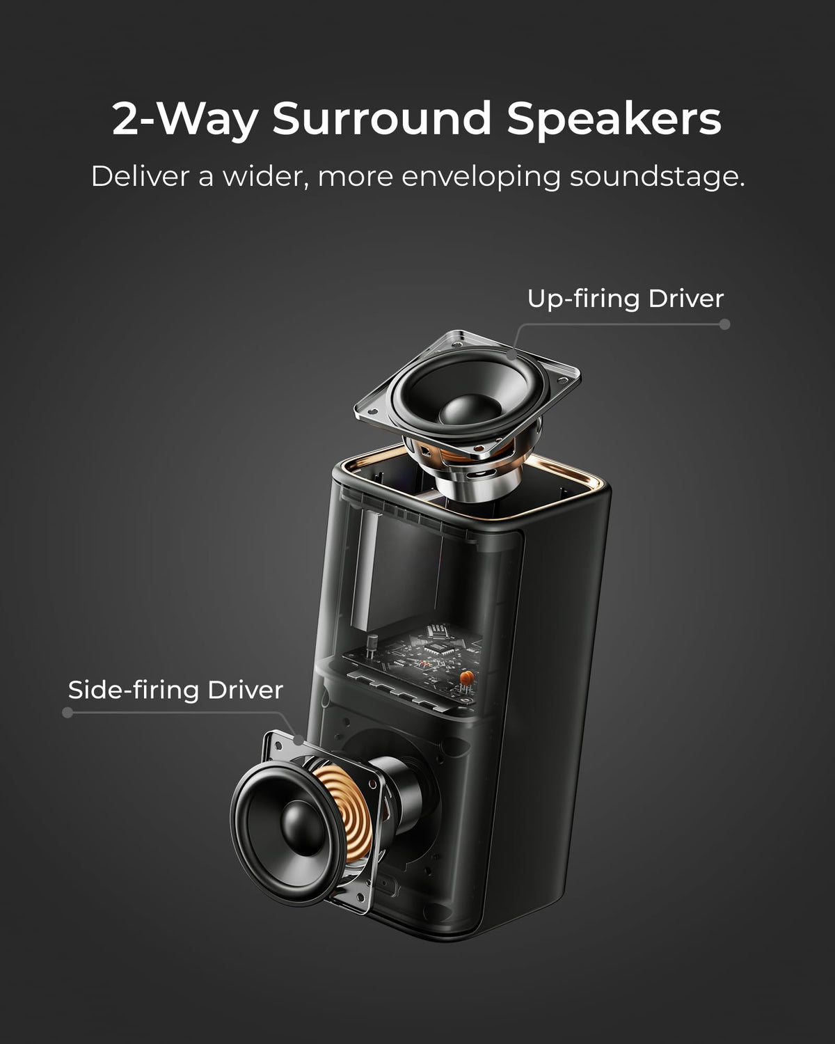ULTIMEA Skywave X50 5.1.4ch Wireless Surround Sound System for TV, 760W Professional Sound Bar w/Dolby Atmos, 2 Wireless Surround Speakers & 8"