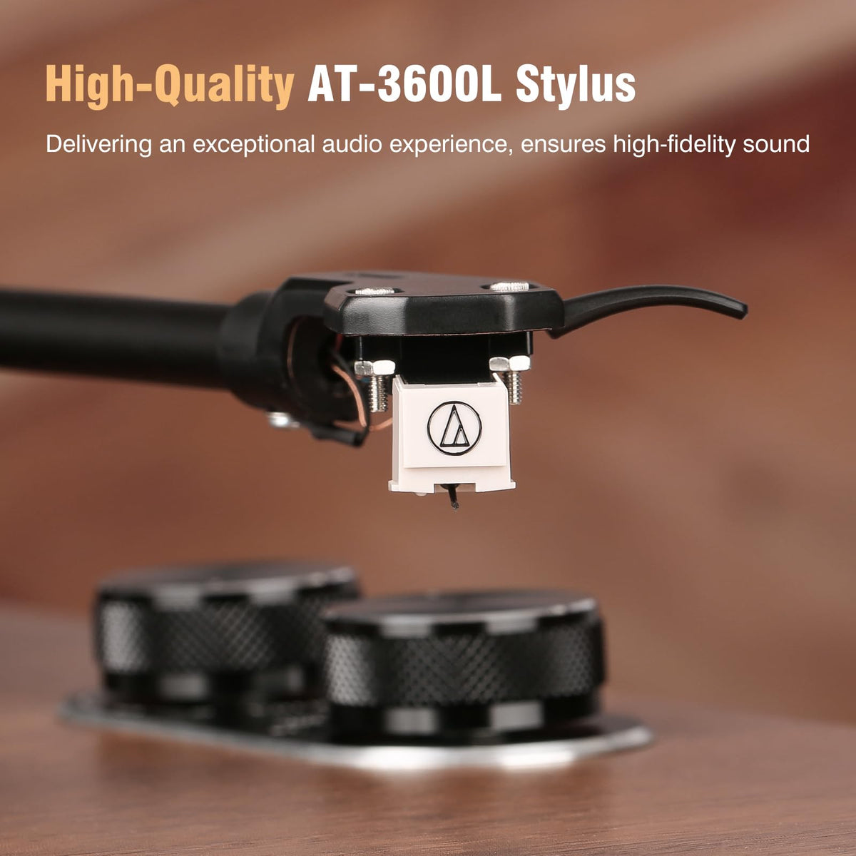 1 by ONE High Fidelity Belt Drive Turntable with Built-in Speakers, Vinyl Record Player with Magnetic Cartridge, Bluetooth Playback and Aux-in