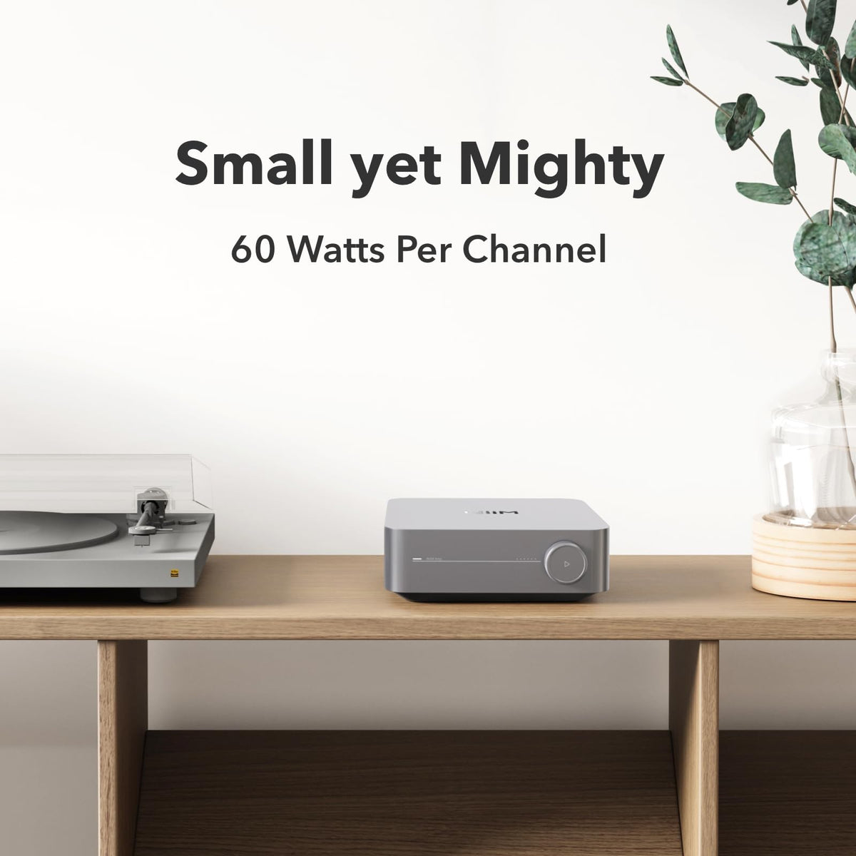 WiiM Amp: Multiroom Streaming Amplifier | Compatible with AirPlay, Google Cast, Alexa | HDMI, Voice Control | Stream from Spotify, Amazon Music