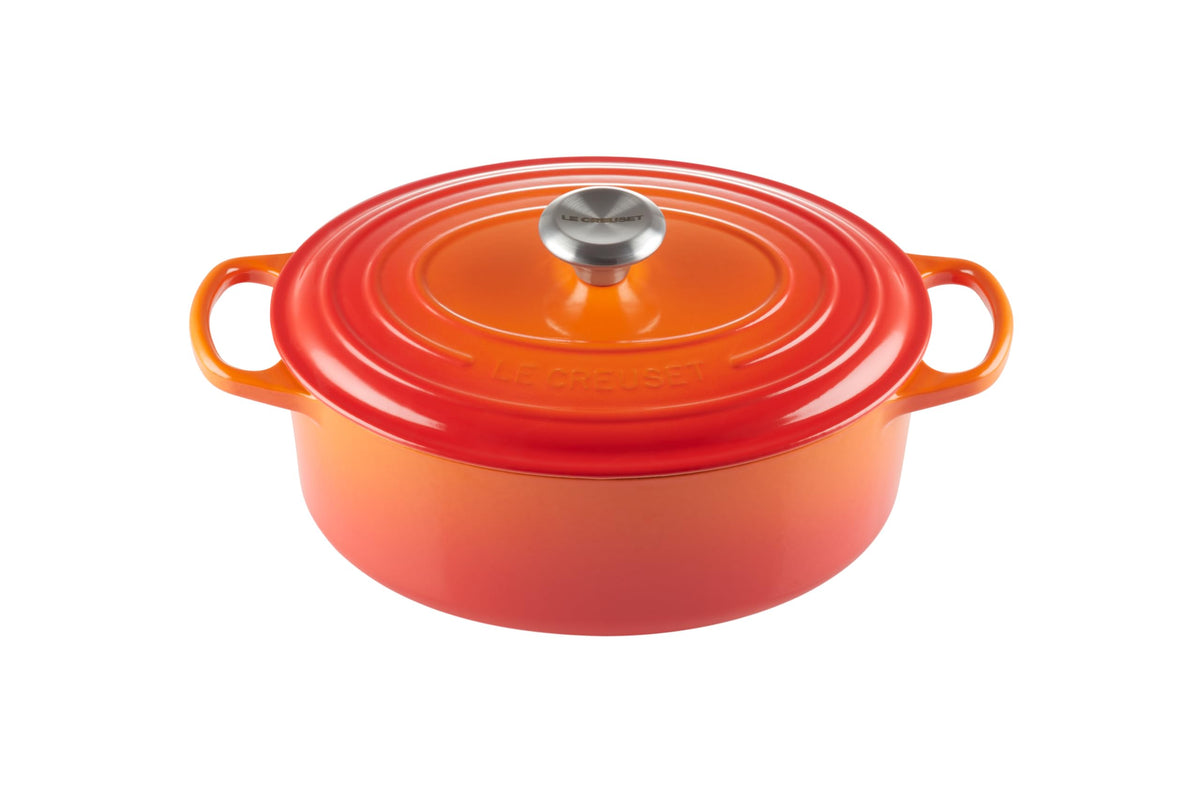 Le Creuset Enameled Cast Iron Signature Oval Dutch Oven, 8 qt., Cerise