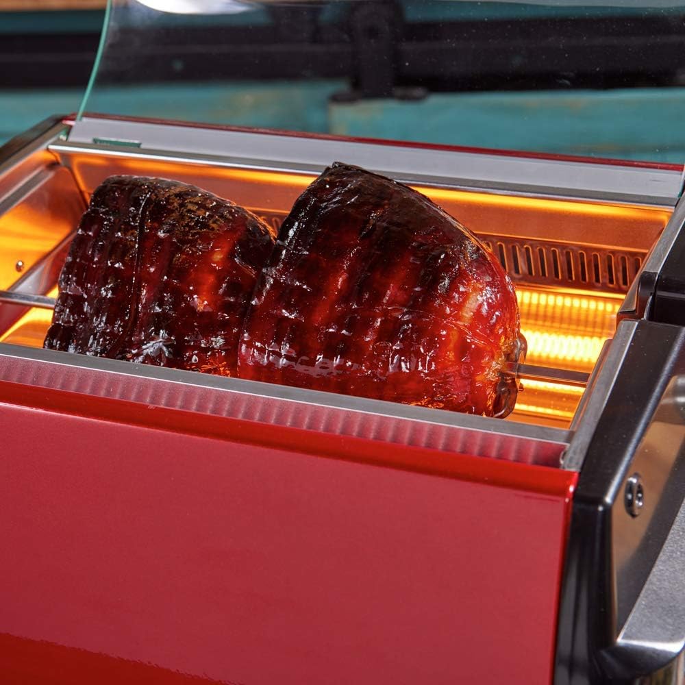 Kitchen Chef Indoor Smokeless Rotisserie Grill C Large Capacity C Multi Functional C Stainless Steel Construction C Auto Shut Off C Flameless