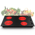 4 Burner Electric Cooktop,7200W Built-in & Countertop 4 Burner Electric Stove Top with 9 Power Levels, Child Safety Lock & 99mins Timer, 30 inch