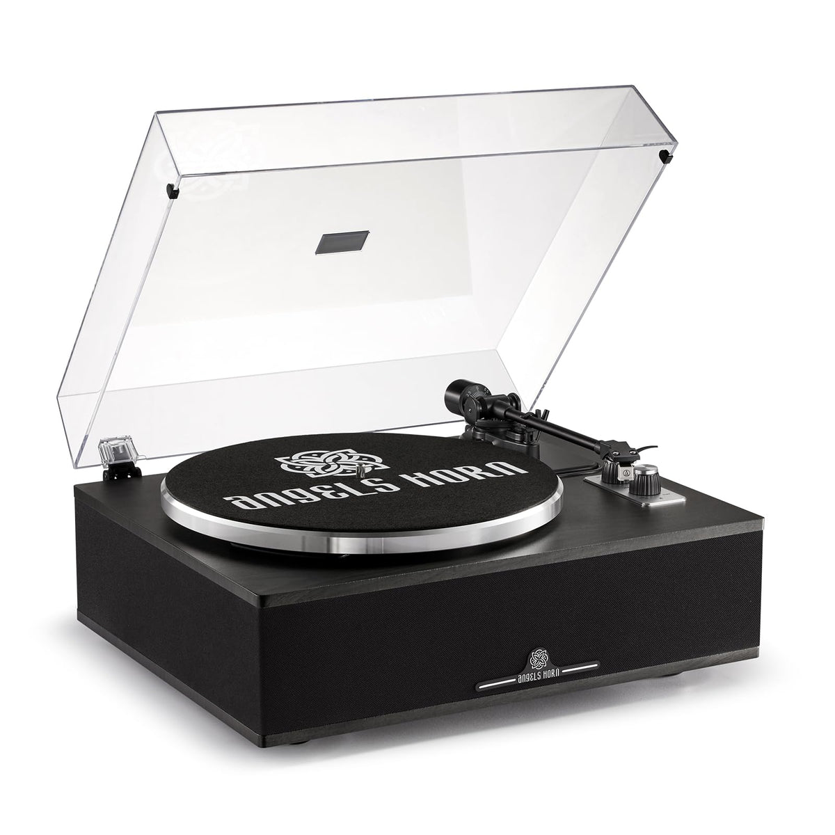 ANGELS HORN Vinyl Record Player, Bluetooth Turntable with Built in Speakers Phono Preamp, High Fidelity Turntables for Vinyl Records with Magnetic
