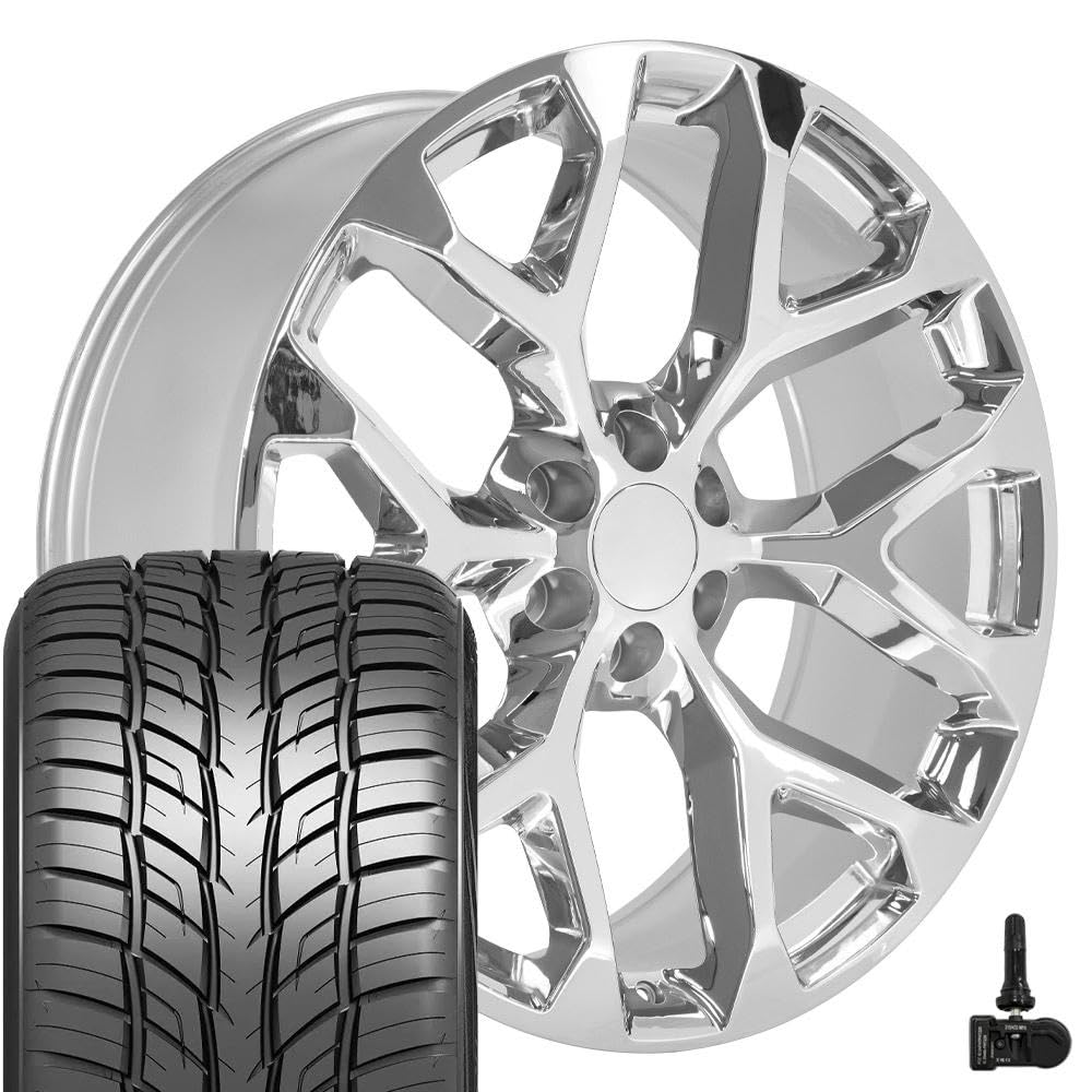 OE Wheels CV98B 22x9 Set(4) Black 6x139.7 & Sailun Tires
