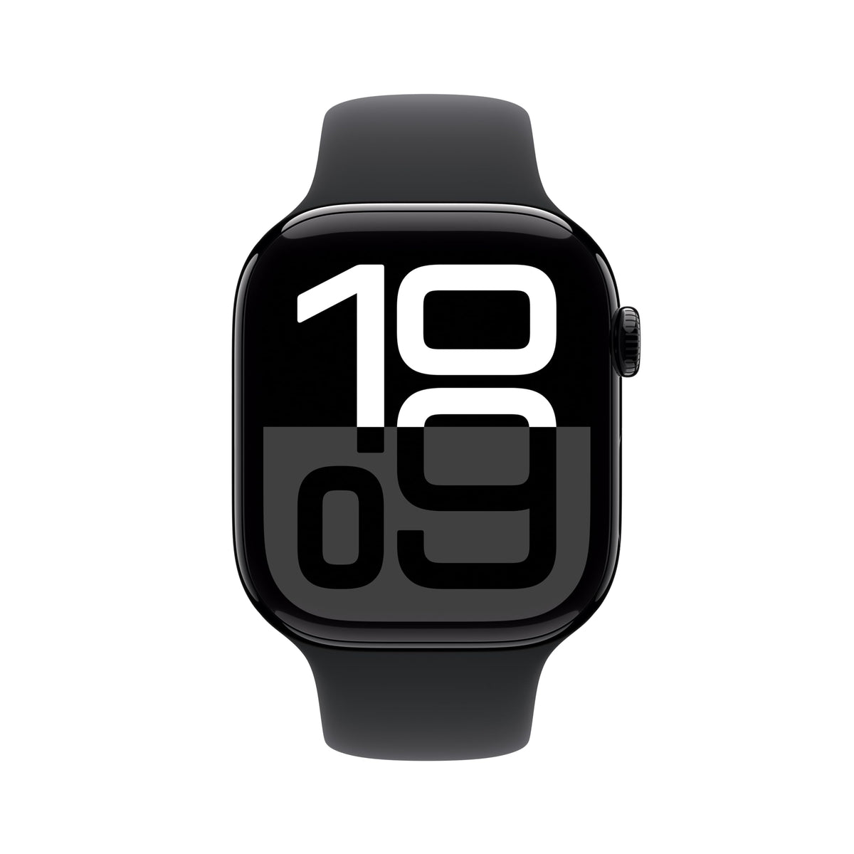 Apple Watch Series 10 [GPS 46mm case] Smartwatch with Jet Black Aluminum Case with Black Sport Band - M/L. Fitness Tracker, ECG App, Always-On Retina