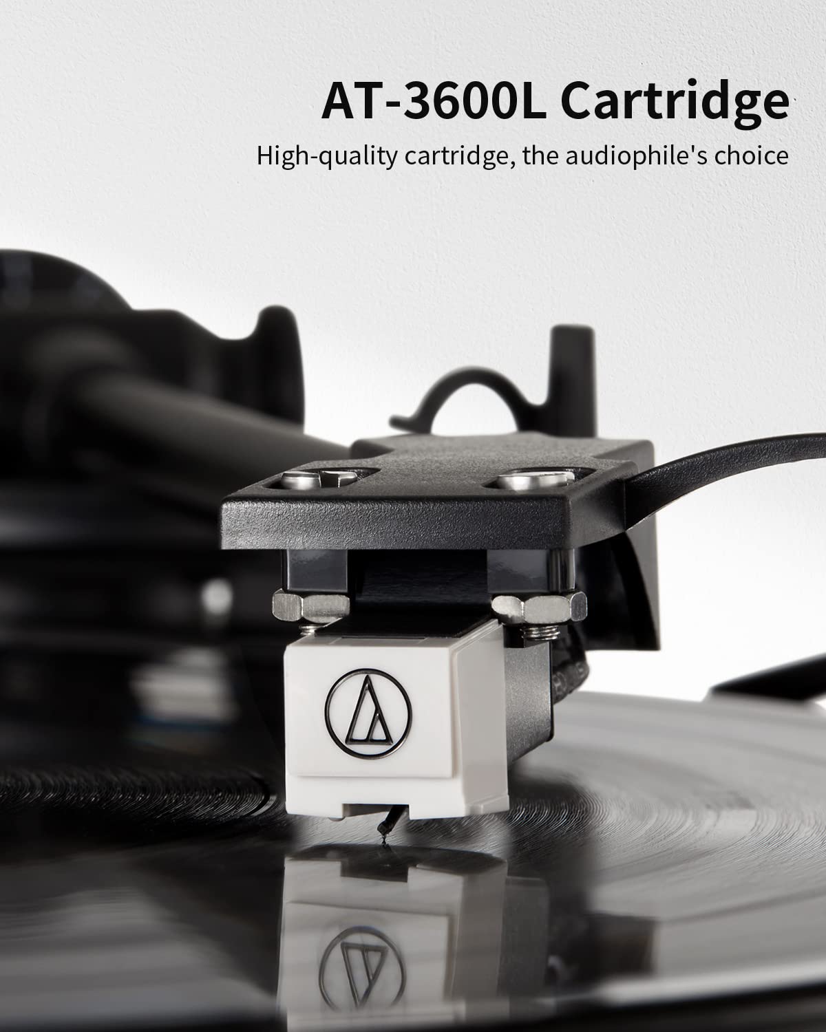 ANGELS HORN Vinyl Record Player, Bluetooth Turntable with Built in Speakers Phono Preamp, High Fidelity Turntables for Vinyl Records with Magnetic