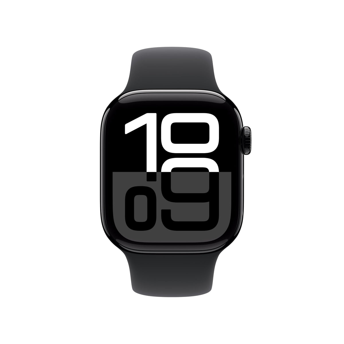 Apple Watch Series 10 [GPS 46mm case] Smartwatch with Jet Black Aluminum Case with Black Sport Band - M/L. Fitness Tracker, ECG App, Always-On Retina