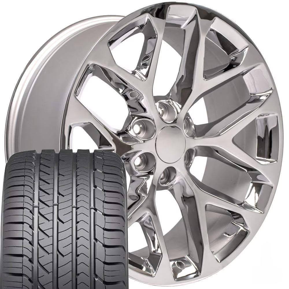 OE Wheels CV98B 22x9 Set(4) Black 6x139.7 & Sailun Tires