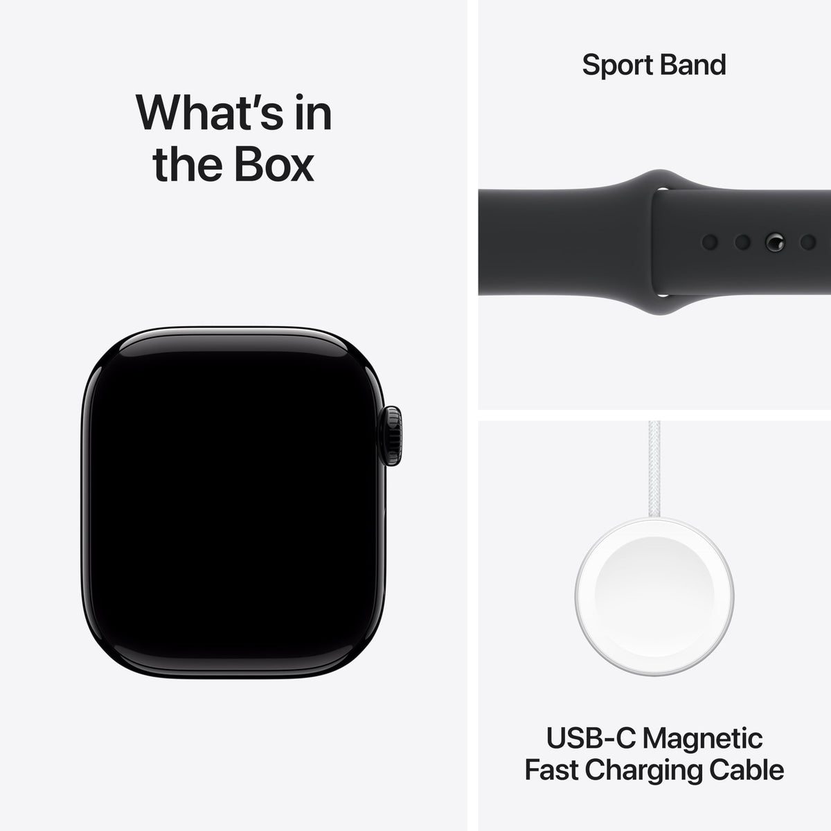 Apple Watch Series 10 [GPS 46mm case] Smartwatch with Jet Black Aluminum Case with Black Sport Band - M/L. Fitness Tracker, ECG App, Always-On Retina