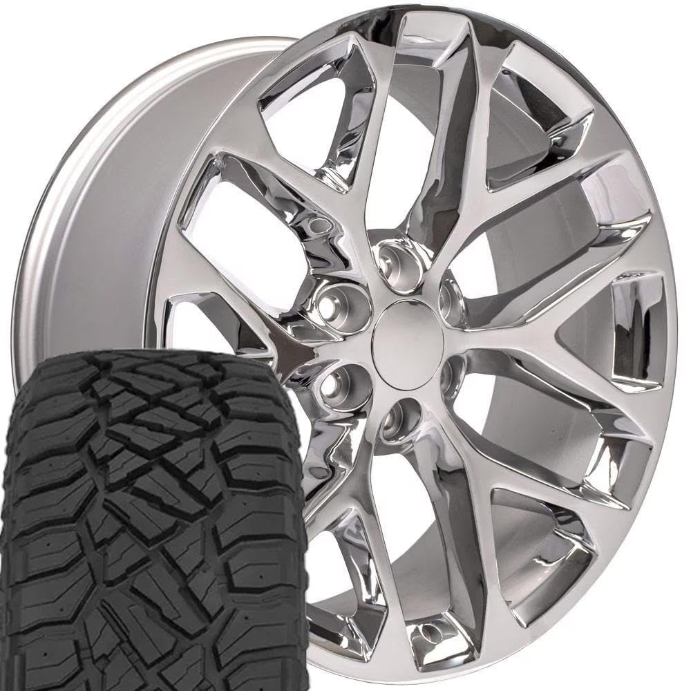 OE Wheels CV98B 22x9 Set(4) Black 6x139.7 & Sailun Tires
