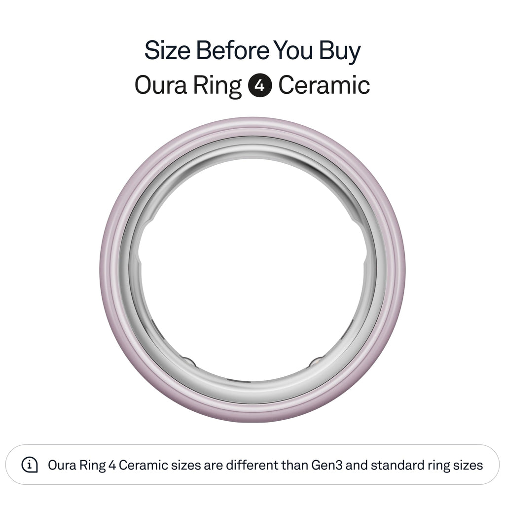 Oura Ring 4 Ceramic - Tide - Size 8 - Size Before You Buy