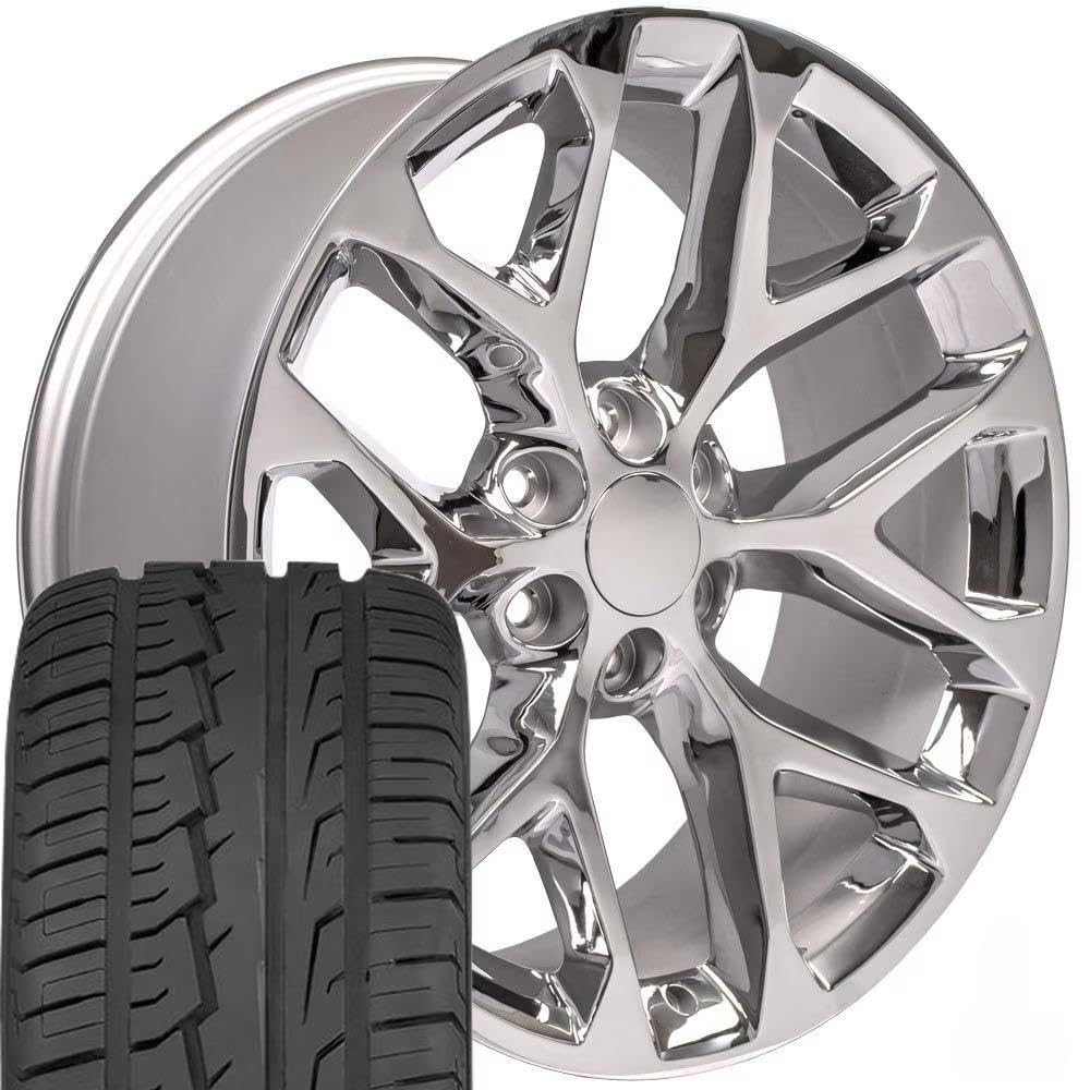 OE Wheels CV98B 22x9 Set(4) Black 6x139.7 & Sailun Tires