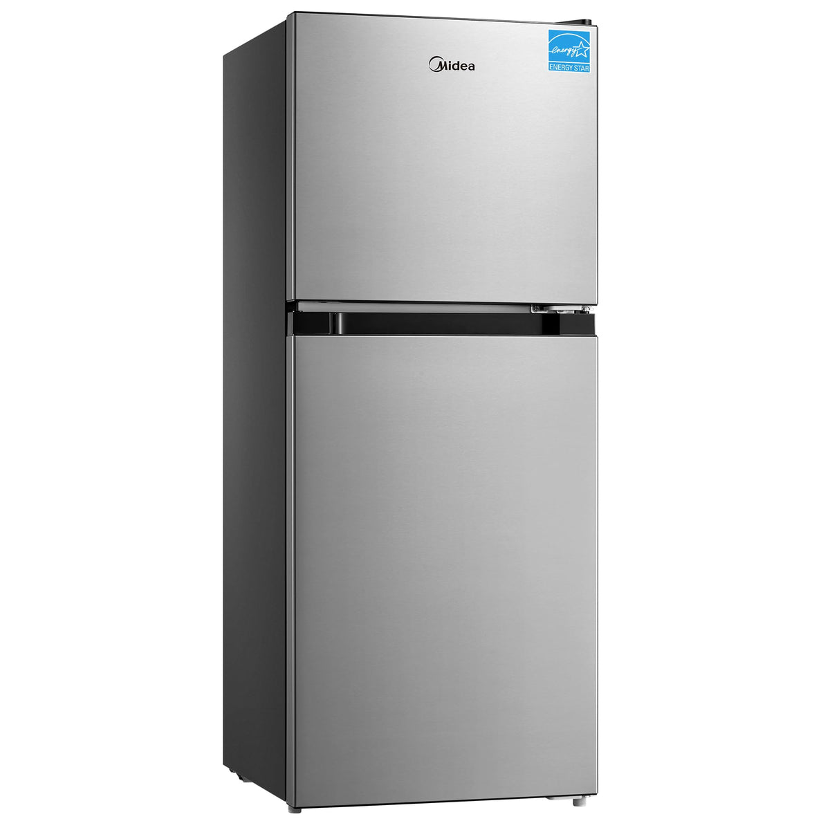 Midea WHD-113FB1 Double Door Mini Fridge with Freezer for Bedroom Office or Dorm with Adjustable Remove Glass Shelves Compact Refrigerator, 3.1 cu ft
