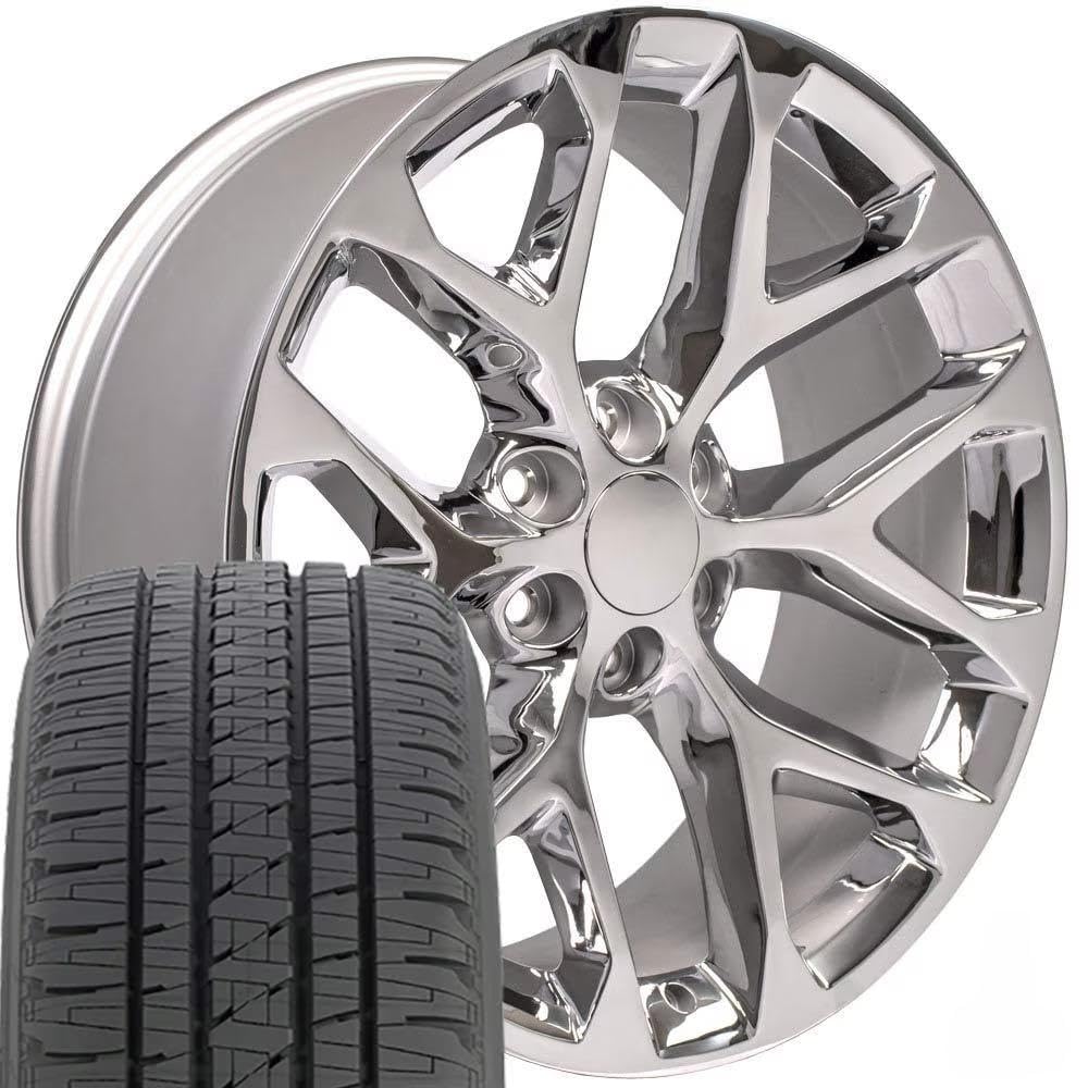 OE Wheels CV98B 22x9 Set(4) Black 6x139.7 & Sailun Tires