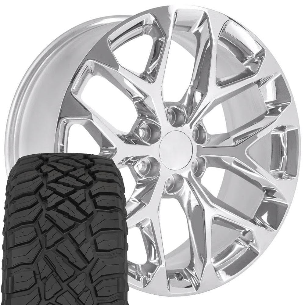 OE Wheels CV98B 22x9 Set(4) Black 6x139.7 & Sailun Tires