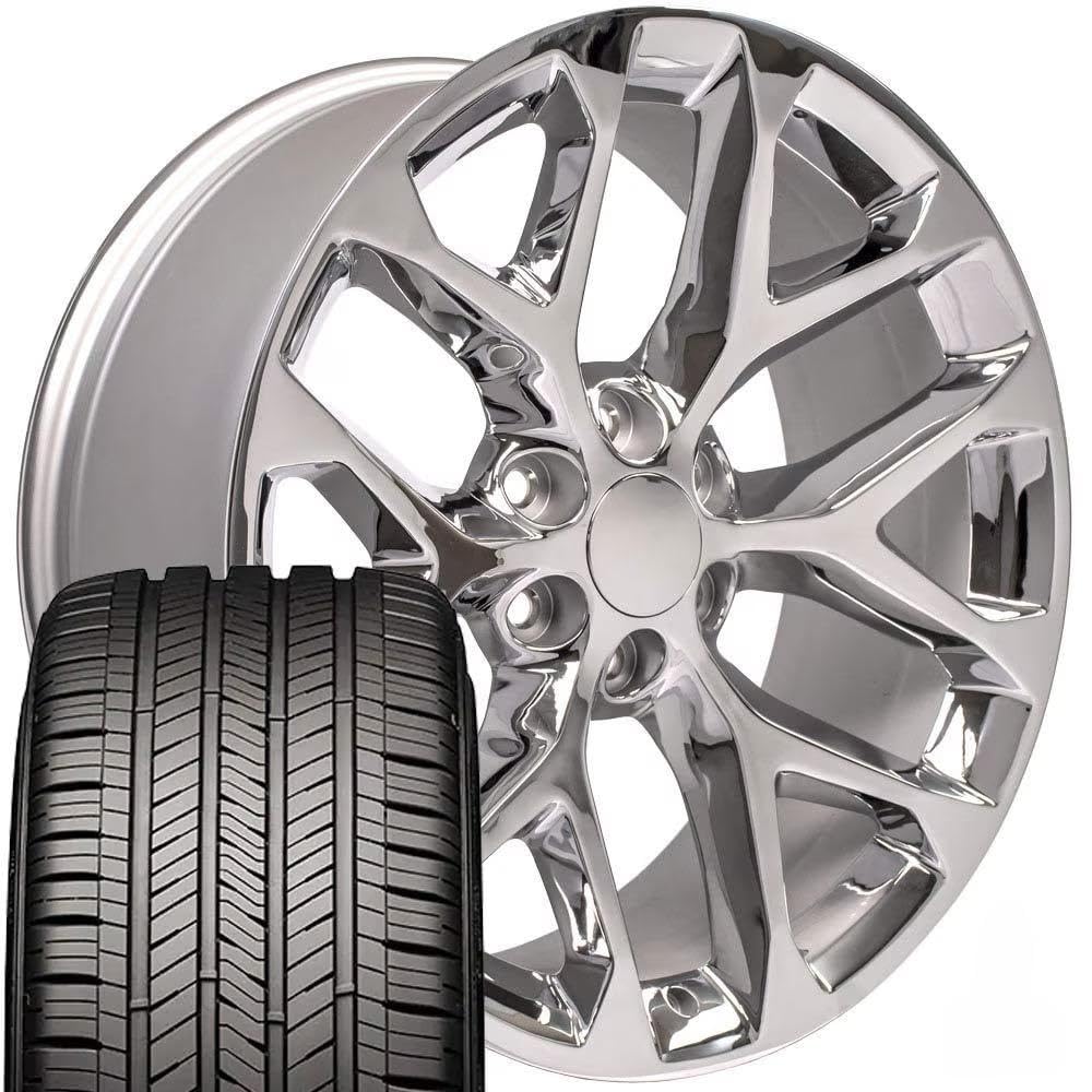 OE Wheels CV98B 22x9 Set(4) Black 6x139.7 & Sailun Tires