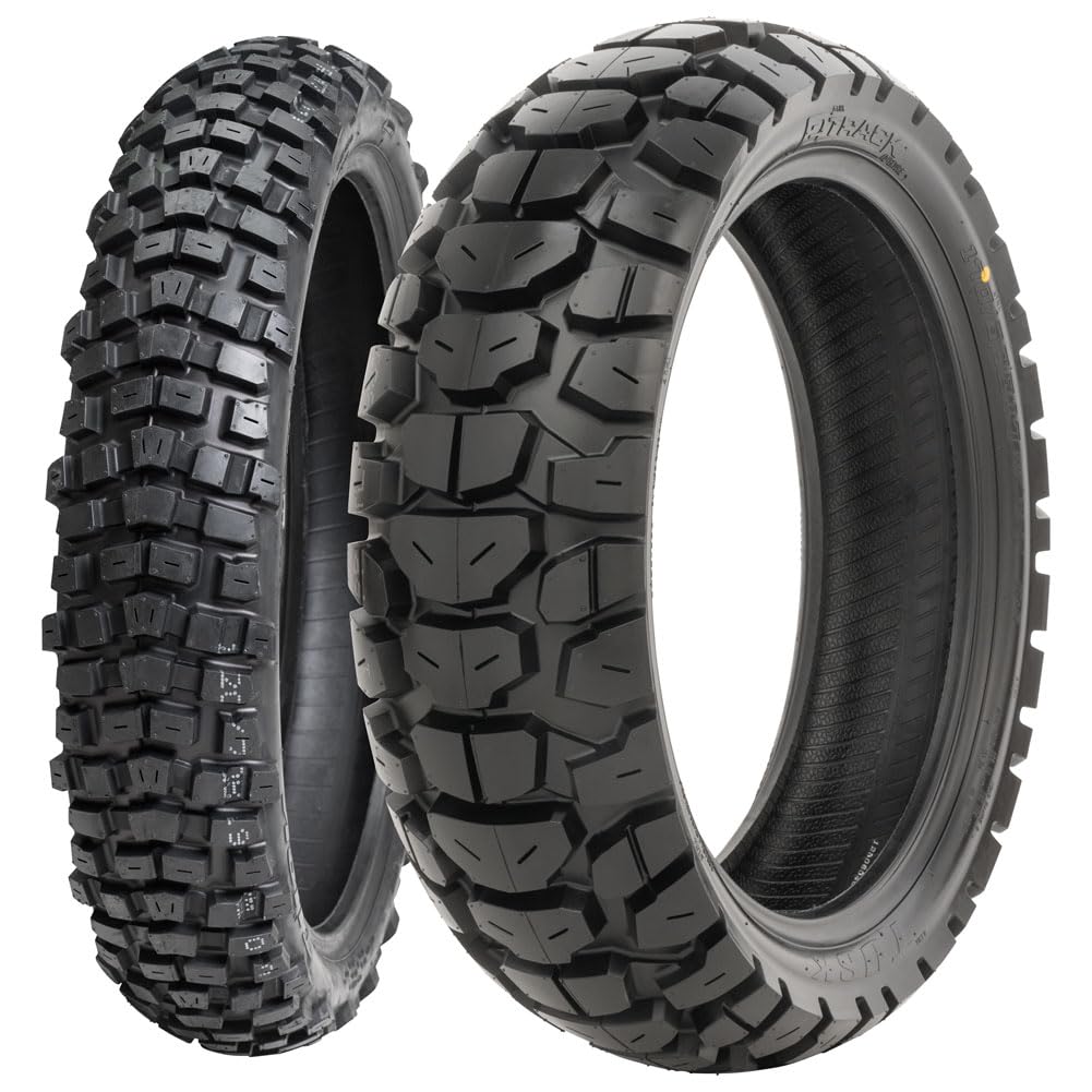 Tusk 2Track Adventure Motorcycle Tire Set â 90/90-21 Front & 130/80-17 Rear â Dual-Sport Off-Road Tires