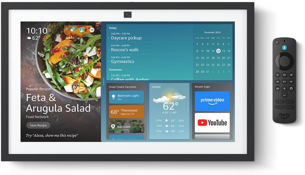 Amazon Echo Show 21 (newest model), Full HD 21" kitchen hub for home organization, with built-in Fire TV and Alexa+ Early Access
