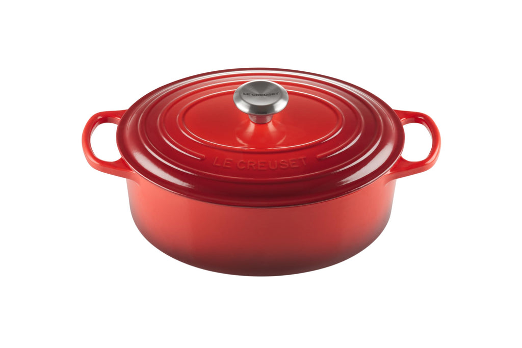 Le Creuset Enameled Cast Iron Signature Oval Dutch Oven, 8 qt., Cerise