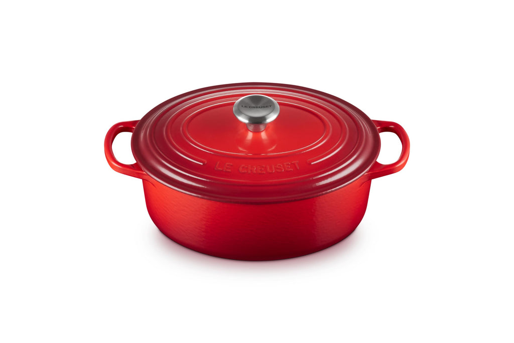 Le Creuset Enameled Cast Iron Signature Oval Dutch Oven, 8 qt., Cerise