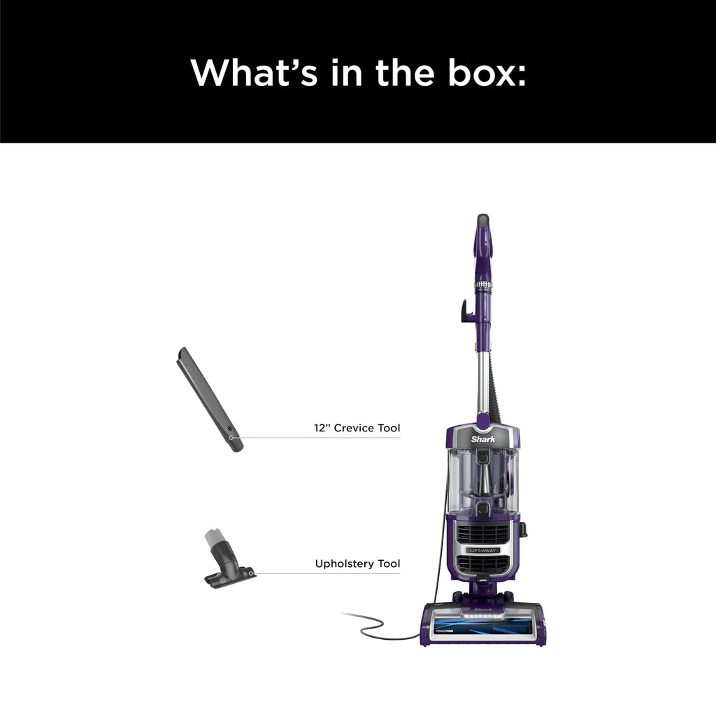 Shark NV501 Rotator Professional Lift-Away Upright Vacuum with HEPA Filter, Swivel Steering, LED Headlights, Wide Upholstery Tool, Dusting Brush &