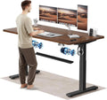 Devoko In hoogte verstelbaar bureau, 160 x 80 cm, 25 mm dik tafelblad, ergonomische elektrische sta-zitting, computertafel met dubbele motor en geheugenhandbesturing + USB-C voor thuiskantoor(walnoot + zwart/160 x 80 cm)