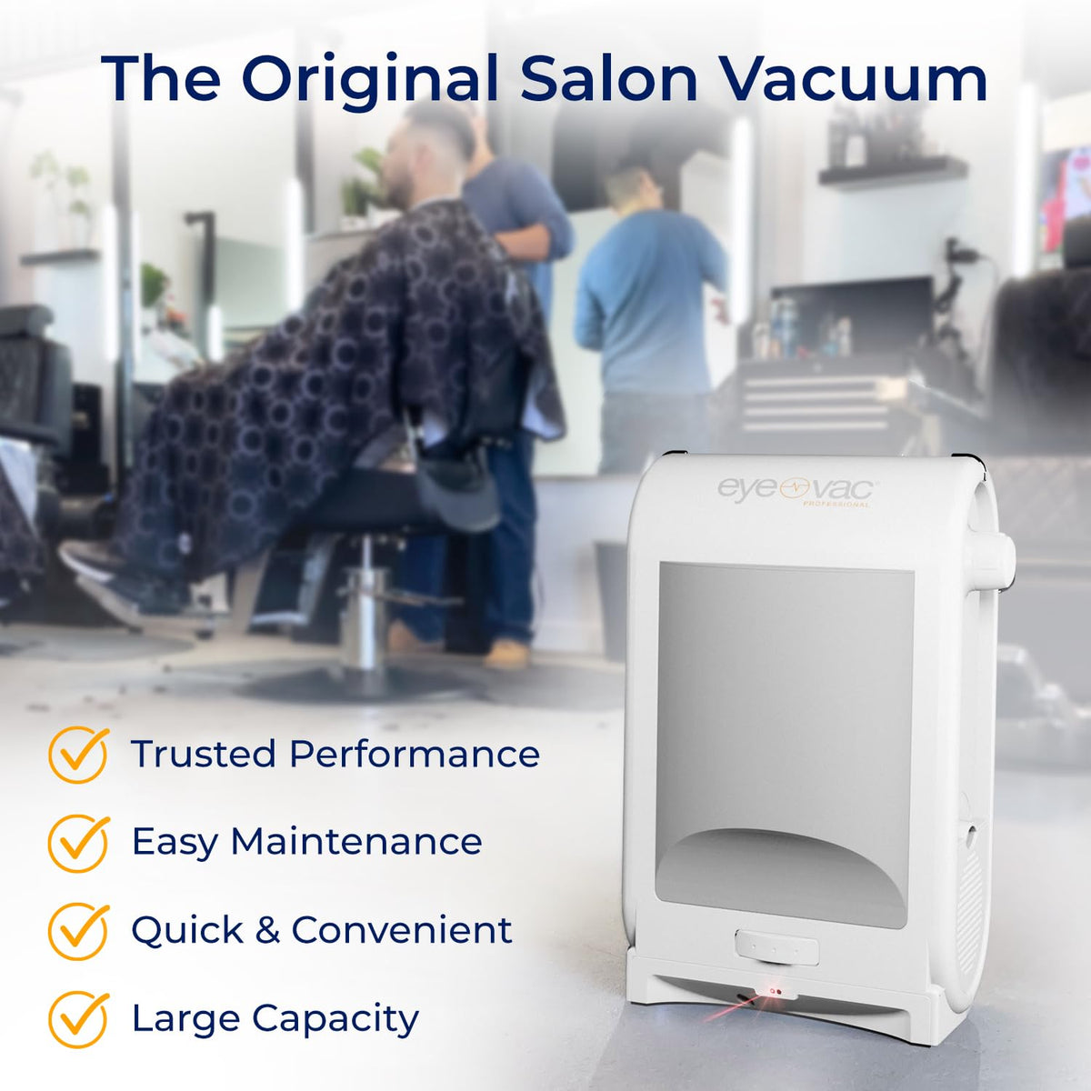 EyeVac Pro Touchless Vacuum Automatic Dustpan - Ultra Fast & Powerful - Great for Sweeping Salon Pet Hair Food Dirt Kitchen, Corded Canister Vacuum