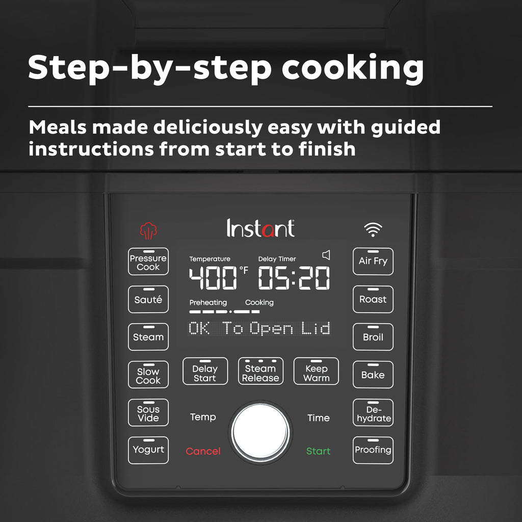 Instant Pot Duo Crisp Ultimate Lid,13-in-1 Air Fryer&Pressure Cooker Combo, Saut, Slow Cook, Bake, Steam, Warm, Roast, Dehydrate, Sous Vide&Proof