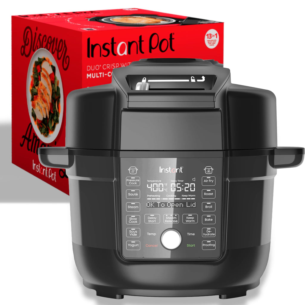 Instant Pot Duo Crisp Ultimate Lid,13-in-1 Air Fryer&Pressure Cooker Combo, Saut, Slow Cook, Bake, Steam, Warm, Roast, Dehydrate, Sous Vide&Proof