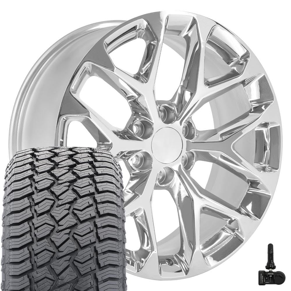 OE Wheels CV98B 22x9 Set(4) Black 6x139.7 & Sailun Tires