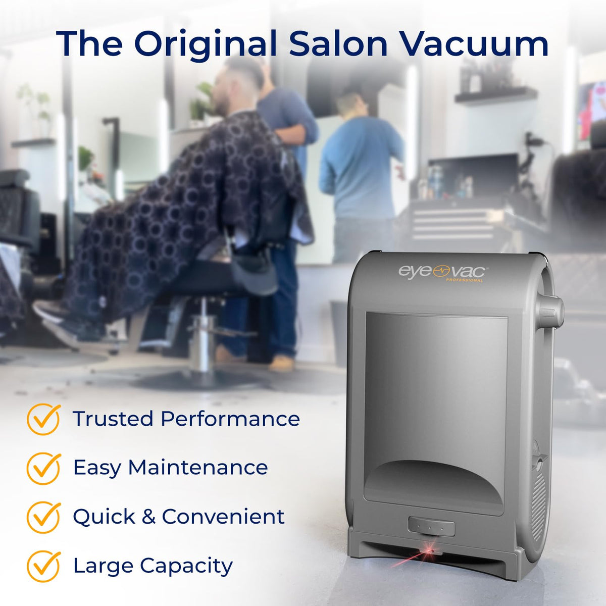 EyeVac Pro Touchless Vacuum Automatic Dustpan - Ultra Fast & Powerful - Great for Sweeping Salon Pet Hair Food Dirt Kitchen, Corded Canister Vacuum