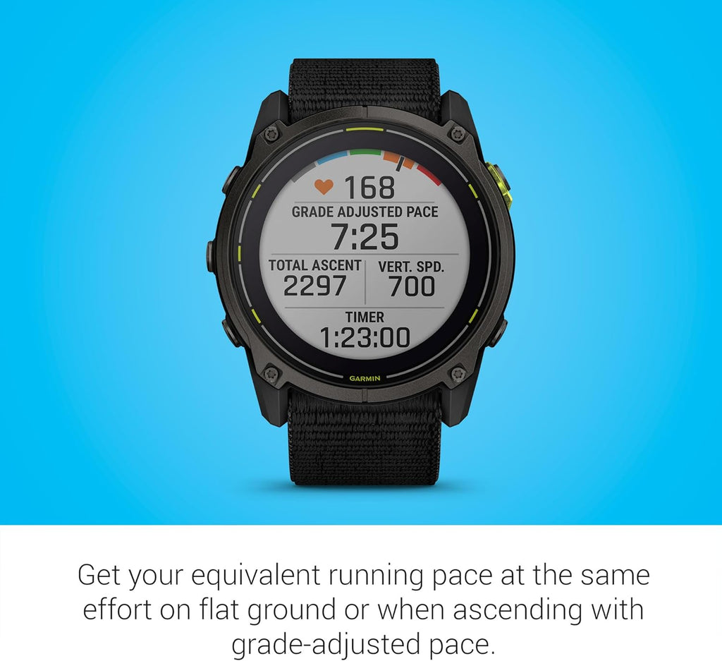 Garmin Enduro™ 3 C 51 mm, Solar, Sapphire, Ultraperformance GPS Smartwatch, Extreme Battery Life, Detailed Mapping, Built-in LED Flashlight