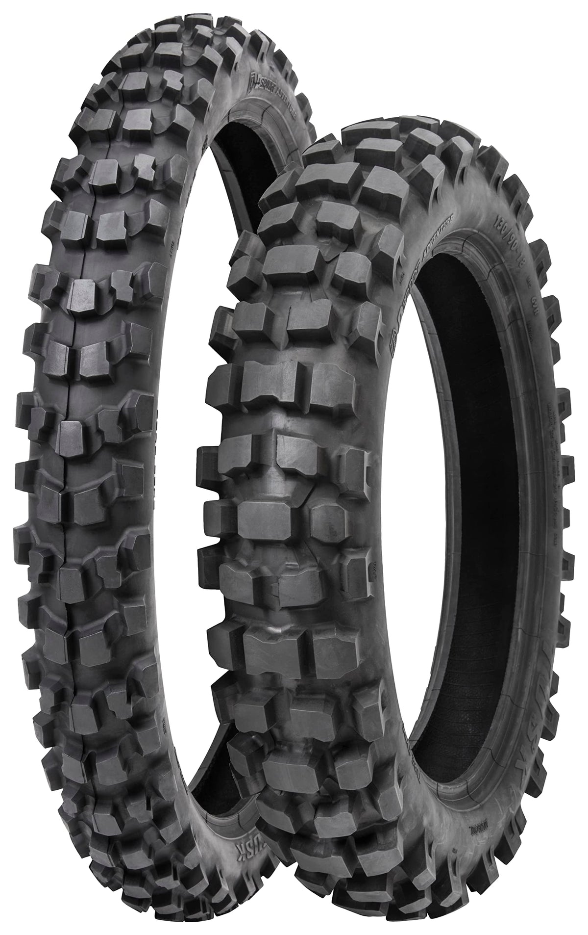 Tusk Dsport Adventure Motorcycle Tire Set â Tube Type 90/90-21 Front & 130/90-18 Rear â Dual-Sport Off-Road Tires