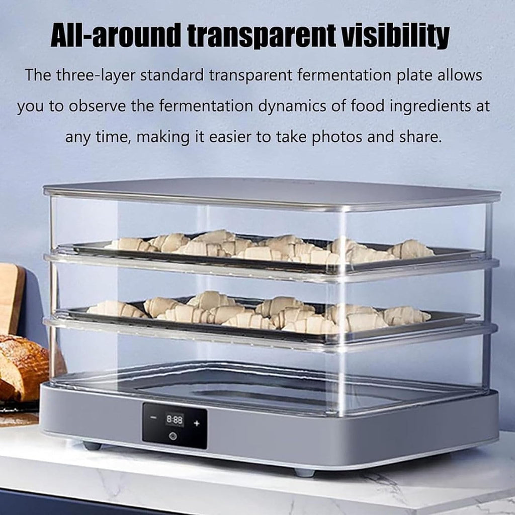 40L Bread Proofing Box, Electric Dough Proofer Machine for Home Use, 450mmx330mm Large Size Inner Cavity, Adjustable Temperature +Timing(1min-24h)