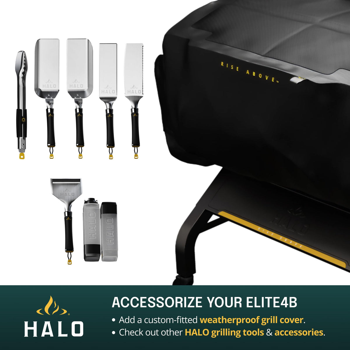 HALO Elite4B Outdoor Griddle | 4 Burner, 8 Cooking Zones | 720 sq. in. (36 x 20) Wind-Proof Cooking Surface | Propane Gas Grill | HZ-1001-XNA