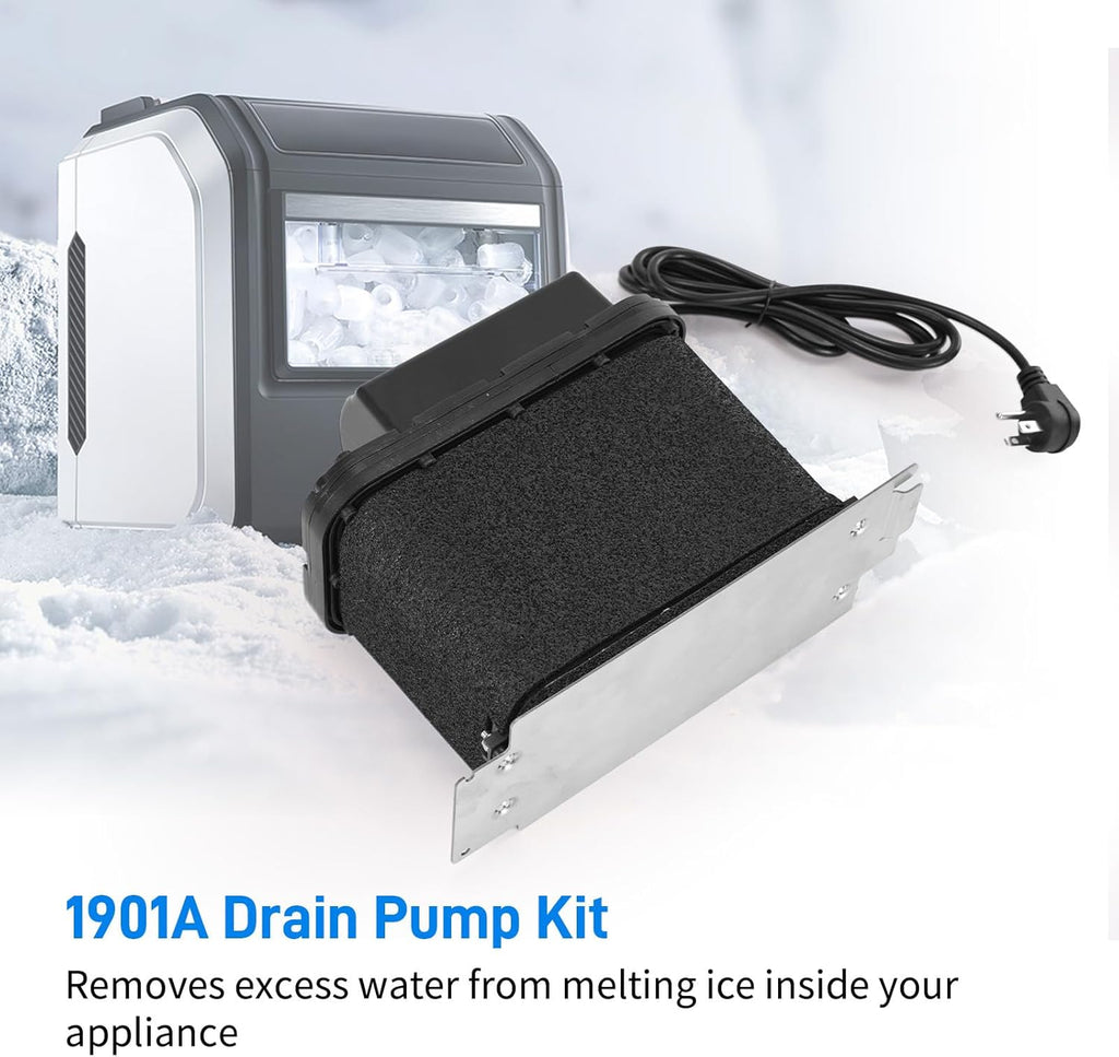 1901A Drain Pump Compatible with Whirlpool, Ice Machine Drain Pump Replaces 1901, 2185528, 2208534, 2310253, AH3650734, EA3650734, PS3650734
