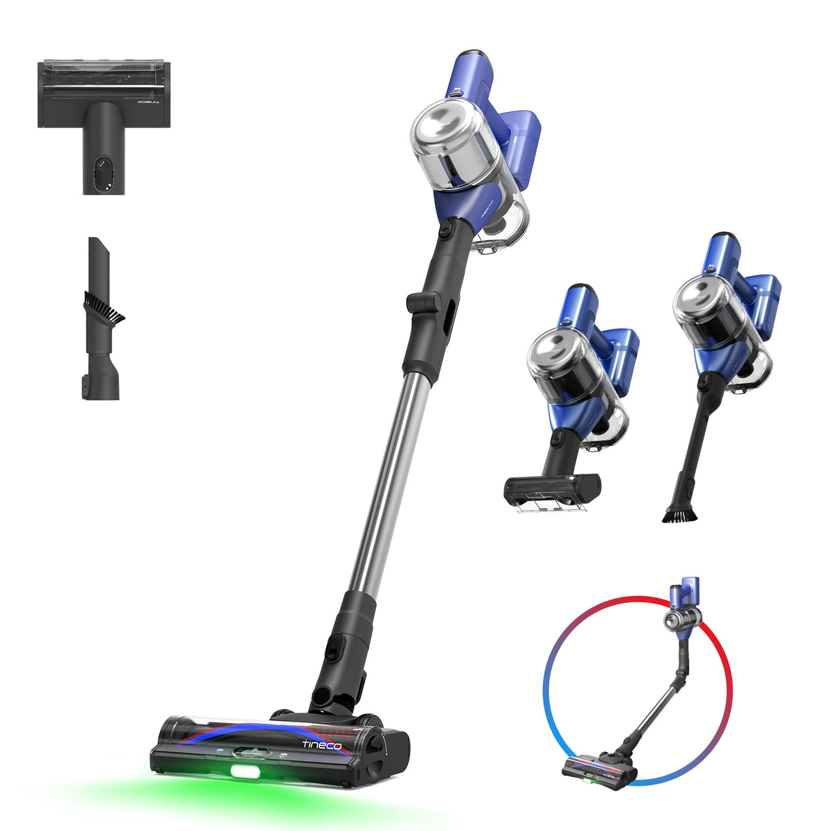 Tineco Pure ONE S30 Cordless Vacuum Cleaner, 150AW Powerful Suction, Zero Tangle Brush, Up to 65min Runtime, 6-Stage HEPA Filtration, PureCyclone