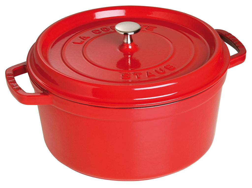 Staub Cast Iron 7-qt Round Cocotte - White Truffle, Made in France