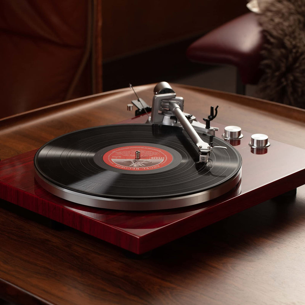 1 by ONE Belt Drive Turntable with Bluetooth Connectivity, Built-in Phono Pre-amp, USB Digital Output Vinyl Stereo Record Player with Magnetic